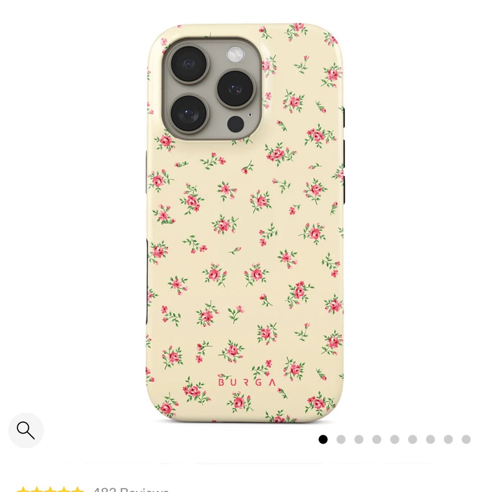 Burga Floral iPhone 16 Pro Max Case - Cream